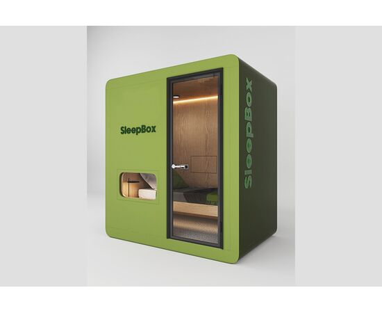 Кабина для отдыха SLEEPBOX ONE, акустические кабины lwop НФ-00021125, Основной цвет: На выбор, Ширина: 2182, Глубина: 1600, Высота: 2364, Корпус: МДФ/фанера/металл, Материал задней стенки: Пластик, Обивка стен и потолка: Пластик, Отделка каркаса: Пластик/ПВХ, Регулируемые опоры: Да, Форма: Капсулаpost-test