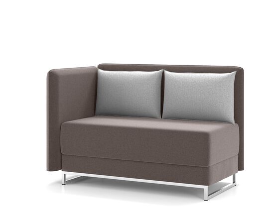 Диван двухместный с боковой стенкой (левый) MDS, mod sofa НФ-00011305, Основной цвет: Серый, Ширина: 128, Глубина: 73, Высота: 83, Артикул: MDSFA2SLpost-test