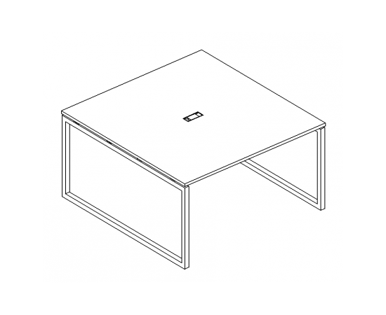 Стол для переговоров на металлокаркасе QUATTRO, офисные столы НФ-00015472, Основной цвет: Белый премиум/Антацит, Ширина: 3200, Глубина: 1240, Высота: 750, Артикул: А4 А4 133-2 БПpost-test