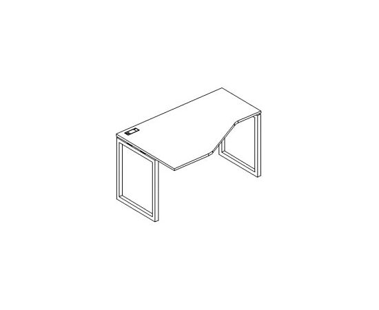 Стол эргономичный левый "Техно" на металлокаркасе QUATTRO, столы офисные НФ-00015483, Основной цвет: Белый премиум, Ширина: 1200, Глубина: 900, Высота: 750, Артикул: А4 Б4 051 БПpost-test
