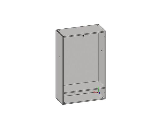 Корпус гардероба среднего JNS414, шкафы НФ-00024071, Основной цвет: grey alum, Ширина: 900, Глубина: 400, Высота: 1361post-test