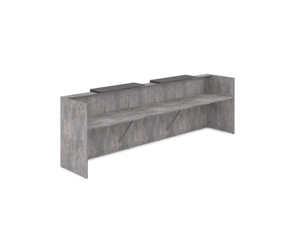 Комплект ресепшн 002 3632x768x1170 1КР.002 басалт/графит матт (basalt/graphit matt), Основной цвет: басалт/графит матт (basalt/graphit matt), Ширина: 3632, Высота: 1170, Глубина: 768, Подсветка: без подсветки, Артикул: 1КР.002, изображение 2post-test