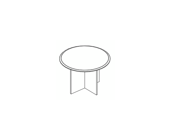 Стол для переговоров круглый на опоре ДСП, столы НФ-00029569, Основной цвет: вяз либерти / мокко премиум, Ширина: 1200, Глубина: 800, Высота: 750, Объем: 0,075, Вес: 43post-test