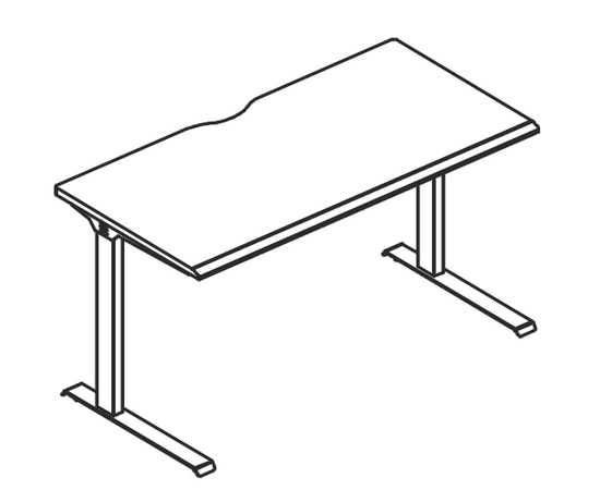 Стол офисный 120 на металлокаркасе МL (1 скос), столы НФ-00029469, Основной цвет: мокко премиум / антрацит, Ширина: 1200, Глубина: 700, Высота: 750, Объем: 0,041, Вес: 23post-test