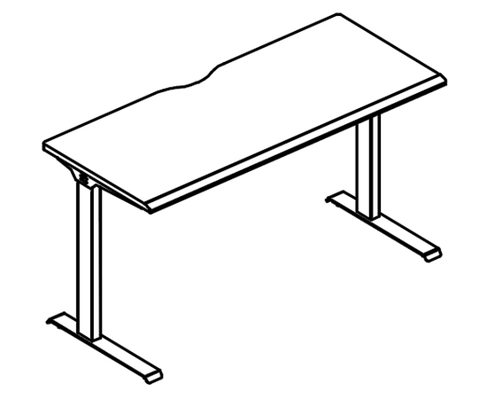 Стол 140 письменный на металлокаркасе МL (1 скос), столы НФ-00029482, Основной цвет: мокко премиум / антрацит, Ширина: 1400, Глубина: 600, Высота: 750, Объем: 0,041, Вес: 23post-test