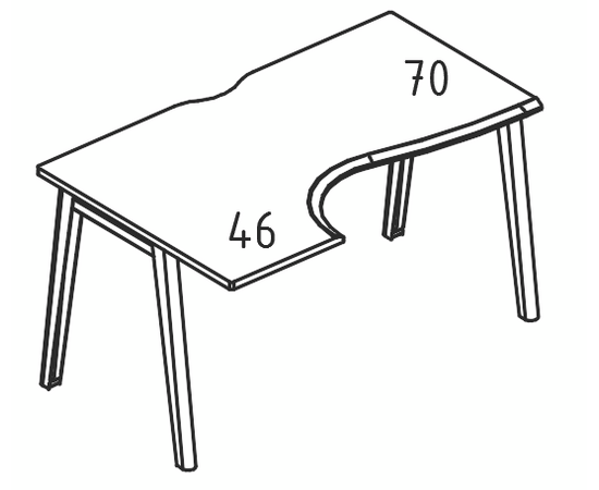 Эргономичный стол Классика каркас МТ (1 скос) левый, столы НФ-00029286, Основной цвет: мокко премиум / белый, вставка мокко, Ширина: 1200, Глубина: 900, Высота: 750, Объем: 0,109, Вес: 34,84post-test