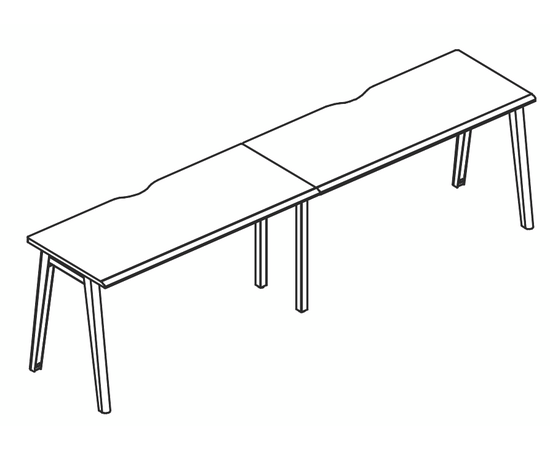 Рабочая станция каркас МТ 1 скос (2х160), столы НФ-00029294, Основной цвет: мокко премиум / белый, вставка белая, Ширина: 3200, Глубина: 600, Высота: 750, Объем: 0,152, Вес: 63,46post-test
