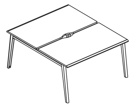 Рабочая станция (2х120) на металлокаркасе МТ 1 скос, столы НФ-00029351, Основной цвет: вяз либерти / белый, вставка мокко, Ширина: 1200, Глубина: 1640, Высота: 750, Объем: 0,218, Вес: 59,16post-test