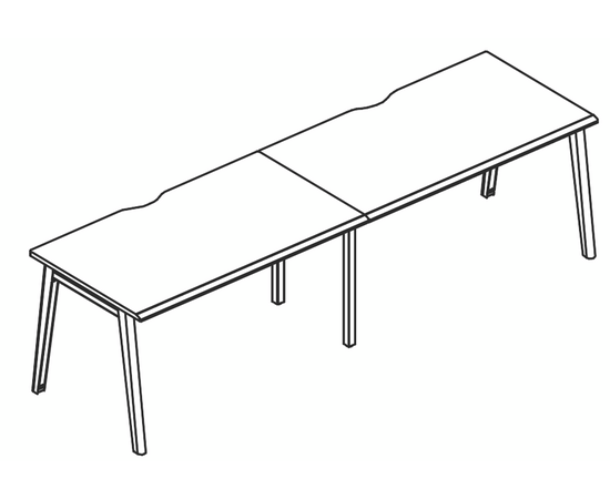 Рабочая станция каркас МТ 1 скос (2х120), столы НФ-00029296, Основной цвет: вяз либерти / белый, вставка мокко, Ширина: 2400, Глубина: 800, Высота: 750, Объем: 0,208, Вес: 61,46post-test