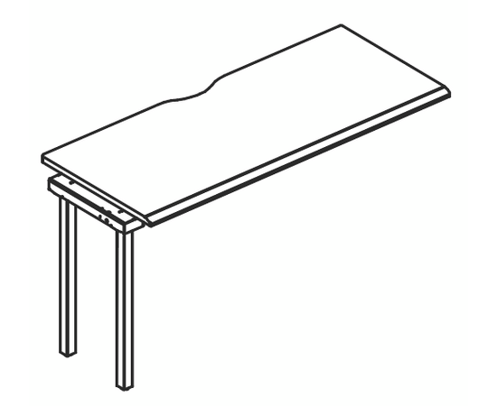 Секция рабочей станции на каркасе МТ 1 скос, столы НФ-00029357, Основной цвет: мокко премиум / белый, вставка белая, Ширина: 1600, Глубина: 600, Высота: 750, Объем: 0,066, Вес: 29,18post-test