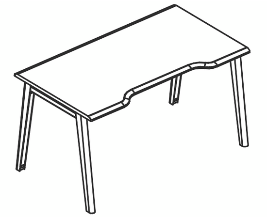 Стол эргономичный Симметрия на каркасе МТ 2 скоса, столы НФ-00029361, Основной цвет: вяз либерти / белый, вставка мокко, Ширина: 1200, Глубина: 800, Высота: 750, Объем: 0,114, Вес: 33,48post-test
