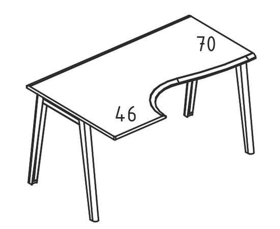 Стол эргономичный Классика каркас МТ 2 скоса левый, столы НФ-00029307, Основной цвет: мокко премиум / белый, вставка мокко, Ширина: 1400, Глубина: 900, Высота: 750, Объем: 0,117, Вес: 38,88post-test