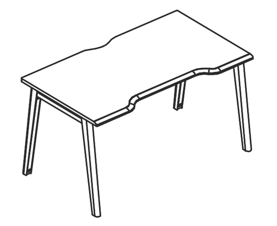 Стол эргономичный Симметрия каркас МТ (1 скос), столы НФ-00029378, Основной цвет: вяз либерти / белый, вставка белая, Ширина: 1800, Глубина: 800, Высота: 750, Объем: 0,135, Вес: 44,12post-test