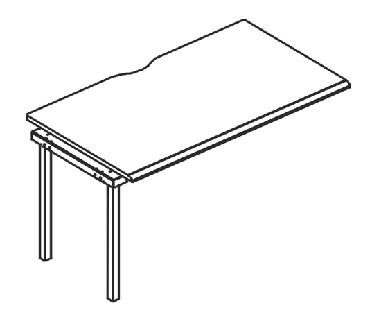 Секция рабочей станции на опорах МТ (1 скос), столы НФ-00029379, Основной цвет: мокко премиум / белый, вставка белая, Ширина: 1600, Глубина: 800, Высота: 750, Объем: 0,108, Вес: 35,54post-test