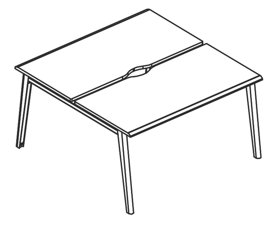 Рабочая станция (2х120) каркас МТ 1 скос, столы НФ-00029391, Основной цвет: вяз либерти / белый, вставка мокко, Ширина: 1200, Глубина: 1440, Высота: 750, Объем: 0,172, Вес: 54,14post-test