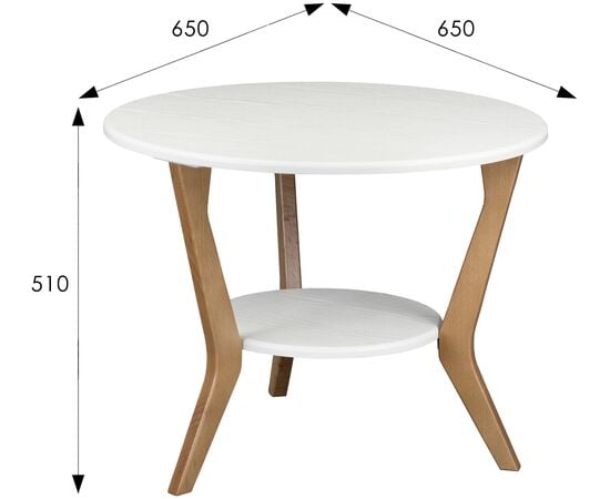 Стол журнальный Modern 13, столы журнальные НФ-00020234, Основной цвет: Белый/Бук, Ширина: 650, Глубина: 650, Высота: 510, Материал столешницы: МДФ/Плёнка, Вес: 7,9, изображение 15post-test