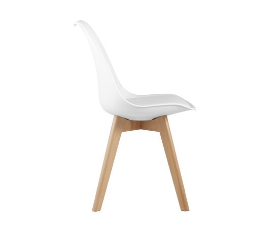 Стул FRANKFURT NEW, stool group НФ-00020543, Основной цвет: Белый/дер.ножки, Ширина: 480, Глубина: 570, Высота: 820, Материал ножек: Массив дерева, Материал обивок: Экокожа, Материал сиденья: Экокожа, Материал спинки и сидушки: экокожа, Сидушка цвет: Белый, Цвет каркаса: Бежевый, Вес: 4,5, Артикул: Y863 white, изображение 2post-test