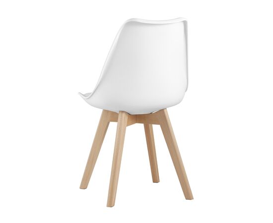 Стул FRANKFURT NEW, stool group НФ-00020543, Основной цвет: Белый/дер.ножки, Ширина: 480, Глубина: 570, Высота: 820, Материал ножек: Массив дерева, Материал обивок: Экокожа, Материал сиденья: Экокожа, Материал спинки и сидушки: экокожа, Сидушка цвет: Белый, Цвет каркаса: Бежевый, Вес: 4,5, Артикул: Y863 white, изображение 4post-test