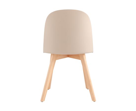 Стул Fog, stool group НФ-00029117, Основной цвет: Бежевый, Ширина: 500, Глубина: 450, Высота: 800, Материал ножек: Пластик, Материал сиденья: Экокожа, Вес: 5,2, Артикул: SL-7022DM beige 70043, изображение 2post-test