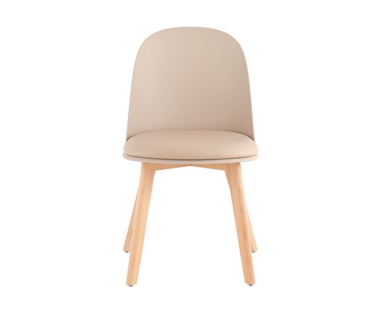 Стул Fog, stool group НФ-00029117, Основной цвет: Бежевый, Ширина: 500, Глубина: 450, Высота: 800, Материал ножек: Пластик, Материал сиденья: Экокожа, Вес: 5,2, Артикул: SL-7022DM beige 70043, изображение 4post-test