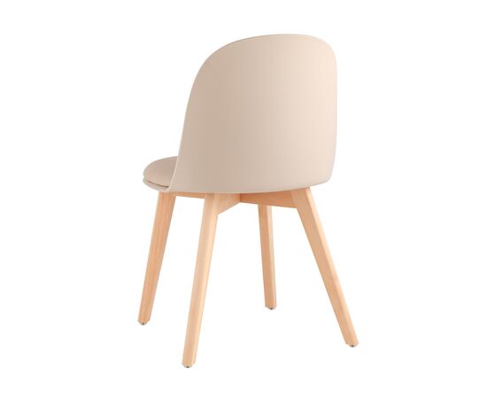 Стул Fog, stool group НФ-00029117, Основной цвет: Бежевый, Ширина: 500, Глубина: 450, Высота: 800, Материал ножек: Пластик, Материал сиденья: Экокожа, Вес: 5,2, Артикул: SL-7022DM beige 70043, изображение 6post-test