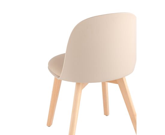 Стул Fog, stool group НФ-00029117, Основной цвет: Бежевый, Ширина: 500, Глубина: 450, Высота: 800, Материал ножек: Пластик, Материал сиденья: Экокожа, Вес: 5,2, Артикул: SL-7022DM beige 70043, изображение 7post-test