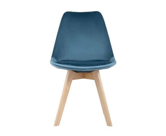 Стул FRANKFURT, stool group НФ-00020929, Основной цвет: Синий велюр/опоры Бежевый, Ширина: 480, Глубина: 570, Высота: 820, Материал ножек: Массив дерева, Материал обивок: Велюр, Материал сиденья: Велюр, Сидушка цвет: Синий, Цвет каркаса: Бежевый, Вес: 4,5, Артикул: Y863 velvet dark bluepost-test