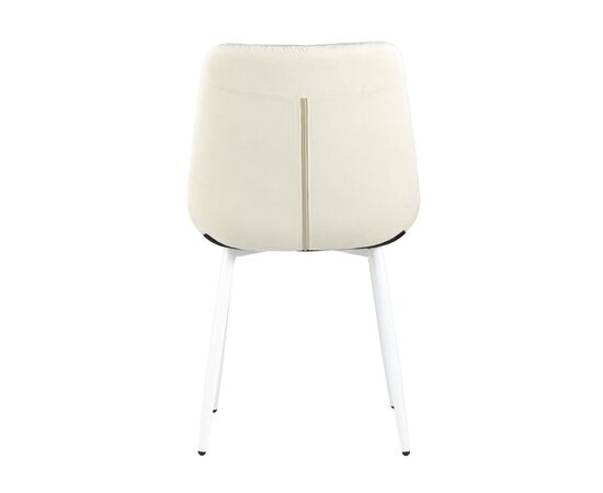 Стул Флекс (box), stool group НФ-00017553, Основной цвет: Светло-бежевый, Ширина: 510, Глубина: 580, Высота: 830, Материал ножек: Металл, Материал обивок: Велюр, Материал сиденья: Велюр, Цвет каркаса: Белый, Вес: 5,7, Артикул: AV 405-N01-02(P), изображение 5post-test