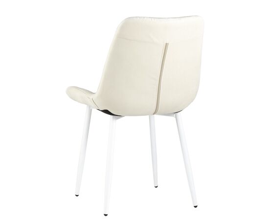 Стул Флекс (box), stool group НФ-00017553, Основной цвет: Светло-бежевый, Ширина: 510, Глубина: 580, Высота: 830, Материал ножек: Металл, Материал обивок: Велюр, Материал сиденья: Велюр, Цвет каркаса: Белый, Вес: 5,7, Артикул: AV 405-N01-02(P), изображение 2post-test