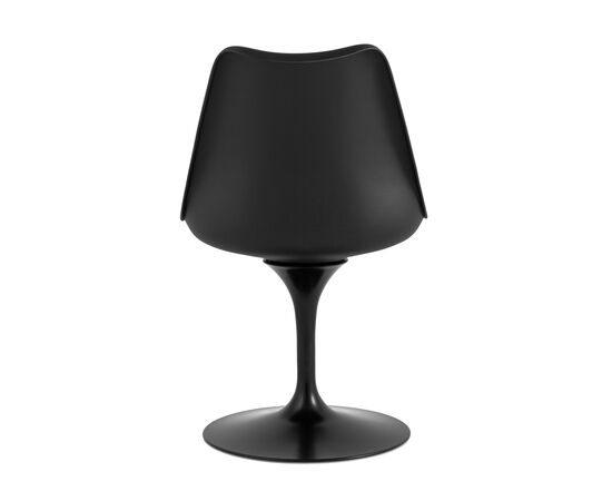Стул Тюлип (Tulip) 480x430x800 Й1585 блак (Y1585 black) Чёрный, Основной цвет: Чёрный, Ширина: 480, Материал основания: Металл, Высота: 800, Глубина: 430, Материал: Пластик/экокожа, Каркас: Металл, Вес: 6,4, Цвет опоры: Черный, Цвет сиденья: Черный, Артикул: Й1585 блак (Y1585 black), изображение 4post-test
