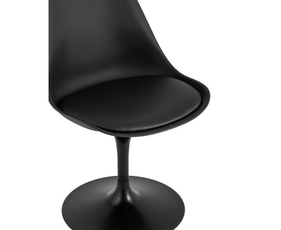 Стул Тюлип (Tulip) 480x430x800 Й1585 блак (Y1585 black) Чёрный, Основной цвет: Чёрный, Ширина: 480, Материал основания: Металл, Высота: 800, Глубина: 430, Материал: Пластик/экокожа, Каркас: Металл, Вес: 6,4, Цвет опоры: Черный, Цвет сиденья: Черный, Артикул: Й1585 блак (Y1585 black), изображение 6post-test