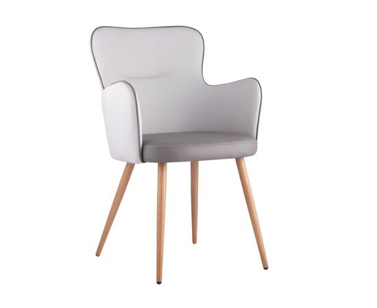Стул Космос 570x600x880 ГАДГЕТС ГРЕЙ (GADGETS GREY) Серый, Основной цвет: Серый, Ширина: 570, Материал основания: Металл, Высота: 880, Глубина: 600, Материал: Экокожа, Каркас: Металл, Вес: 6, Цвет опоры: светло коричневый, Материал сиденья: экокожа, Цвет сиденья: Серый, Артикул: ГАДГЕТС ГРЕЙ (GADGETS GREY), изображение 2post-test