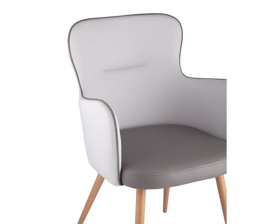 Стул Космос 570x600x880 ГАДГЕТС ГРЕЙ (GADGETS GREY) Серый, Основной цвет: Серый, Ширина: 570, Материал основания: Металл, Высота: 880, Глубина: 600, Материал: Экокожа, Каркас: Металл, Вес: 6, Цвет опоры: светло коричневый, Материал сиденья: экокожа, Цвет сиденья: Серый, Артикул: ГАДГЕТС ГРЕЙ (GADGETS GREY), изображение 6post-test