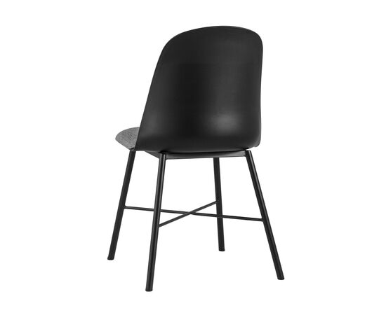 Стул Шелл (Shell) с мягким сиденьем 500x520x830 8336 блак (8336 black) Чёрный, Основной цвет: Чёрный, Материал основания: Металл, Ширина: 500, Высота: 830, Глубина: 520, Каркас: Металл, Вес: 6,1, Цвет опоры: Черный, Материал сиденья: ткань, Цвет сиденья: Черный, Артикул: 8336 блак (8336 black), изображение 4post-test