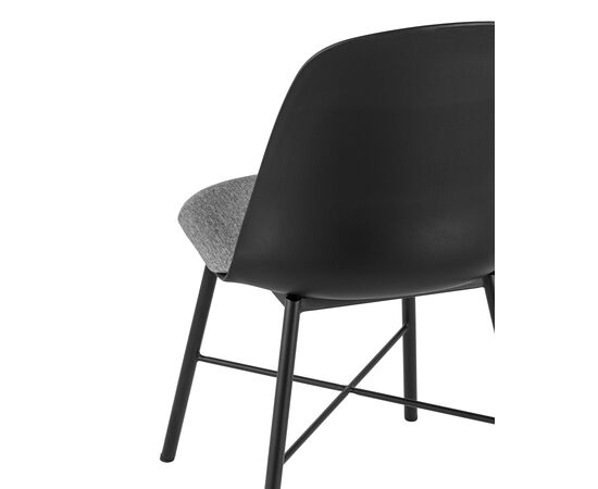 Стул Шелл (Shell) с мягким сиденьем 500x520x830 8336 блак (8336 black) Чёрный, Основной цвет: Чёрный, Материал основания: Металл, Ширина: 500, Высота: 830, Глубина: 520, Каркас: Металл, Вес: 6,1, Цвет опоры: Черный, Материал сиденья: ткань, Цвет сиденья: Черный, Артикул: 8336 блак (8336 black), изображение 5post-test