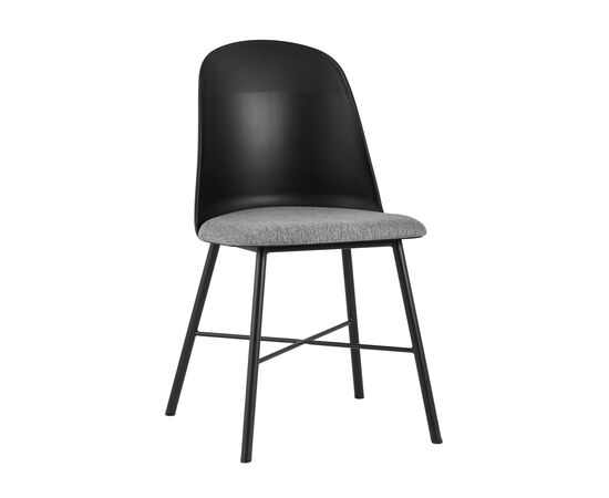 Стул Шелл (Shell) с мягким сиденьем 500x520x830 8336 блак (8336 black) Чёрный, Основной цвет: Чёрный, Материал основания: Металл, Ширина: 500, Высота: 830, Глубина: 520, Каркас: Металл, Вес: 6,1, Цвет опоры: Черный, Материал сиденья: ткань, Цвет сиденья: Черный, Артикул: 8336 блак (8336 black), изображение 7post-test