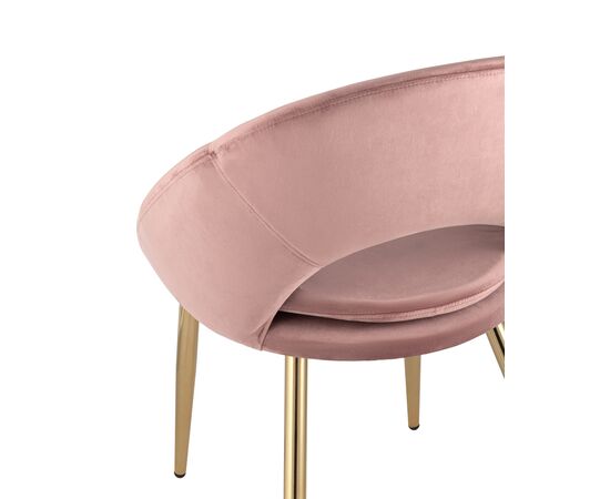 Стул Кензи 620x560x820 КЕНЗИЕ ПИНК (KENZIE PINK) Пыльно-розовый, Основной цвет: Пыльно-розовый, Ширина: 620, Материал основания: Металл, Высота: 820, Глубина: 560, Материал: Ткань, Каркас: Металл, Вес: 5,9, Цвет опоры: Золото, Материал сиденья: ткань, Цвет сиденья: пыльно-розовый, Артикул: КЕНЗИЕ ПИНК (KENZIE PINK), изображение 4post-test