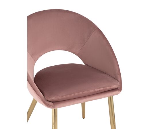 Стул Кензи 620x560x820 КЕНЗИЕ ПИНК (KENZIE PINK) Пыльно-розовый, Основной цвет: Пыльно-розовый, Ширина: 620, Материал основания: Металл, Высота: 820, Глубина: 560, Материал: Ткань, Каркас: Металл, Вес: 5,9, Цвет опоры: Золото, Материал сиденья: ткань, Цвет сиденья: пыльно-розовый, Артикул: КЕНЗИЕ ПИНК (KENZIE PINK), изображение 5post-test