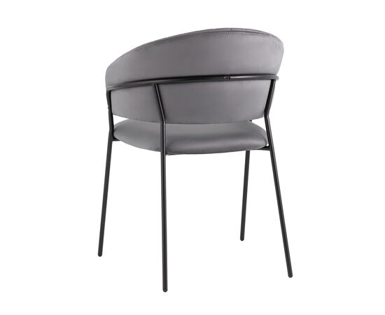 Стул Бруно 600x560x820 АВ 433-Сгр-08 (AV 433-Sgr-08) Серый, Основной цвет: Серый, Ширина: 600, Материал основания: Металл, Высота: 820, Глубина: 560, Материал: Велюр, Каркас: Металл, Вес: 6,9, Цвет опоры: Черный, Материал сиденья: Велюр, Цвет сиденья: Серый, Артикул: АВ 433-Сгр-08 (AV 433-Sgr-08), изображение 4post-test