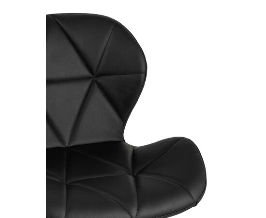Стул Бон 480x540x710 ДК-19122601 блак (DC-19122601 black) Чёрный, Основной цвет: Чёрный, Ширина: 480, Материал основания: Массив дерева, Высота: 710, Глубина: 540, Материал: Экокожа, Каркас: Массив дерева, Вес: 5, Цвет опоры: Коричневый, Материал сиденья: экокожа, Цвет сиденья: Черный, Артикул: ДК-19122601 блак (DC-19122601 black), изображение 7post-test