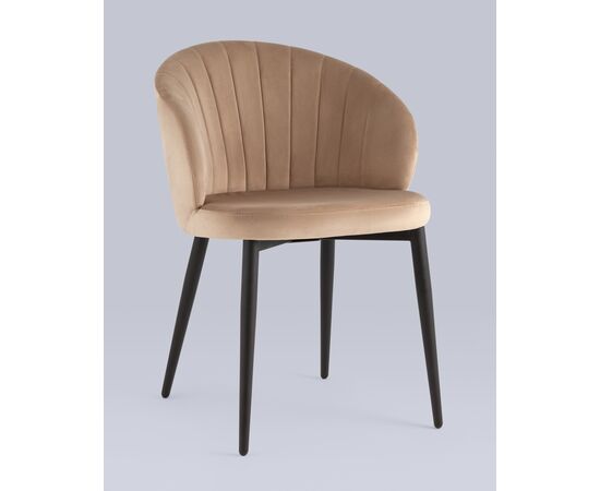 Стул Lastura, stool group НФ-00030853, Основной цвет: Капучино, Ширина: 530, Глубина: 570, Высота: 770, Материал каркаса: Металл, Материал ножек: Металл, Материал обивок: Велюр, Материал сиденья: Велюр, Сидушка цвет: капучино, Цвет каркаса: Черный, Вес: 5,1, Артикул: LV-104-H65-02-01(P), изображение 5post-test