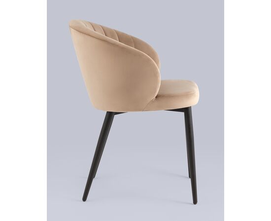 Стул Lastura, stool group НФ-00030853, Основной цвет: Капучино, Ширина: 530, Глубина: 570, Высота: 770, Материал каркаса: Металл, Материал ножек: Металл, Материал обивок: Велюр, Материал сиденья: Велюр, Сидушка цвет: капучино, Цвет каркаса: Черный, Вес: 5,1, Артикул: LV-104-H65-02-01(P), изображение 6post-test