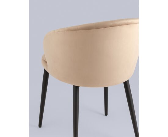 Стул Lastura, stool group НФ-00030853, Основной цвет: Капучино, Ширина: 530, Глубина: 570, Высота: 770, Материал каркаса: Металл, Материал ножек: Металл, Материал обивок: Велюр, Материал сиденья: Велюр, Сидушка цвет: капучино, Цвет каркаса: Черный, Вес: 5,1, Артикул: LV-104-H65-02-01(P), изображение 7post-test