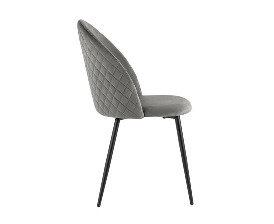 Стул Lilly, stool group НФ-00030854, Основной цвет: Антрацитовый, Ширина: 460, Глубина: 575, Высота: 855, Материал каркаса: Металл, Материал ножек: Металл, Материал обивок: Велюр, Материал сиденья: Велюр, Сидушка цвет: антрацитовый, Цвет каркаса: Черный, Вес: 4,6, Артикул: Lilly HLR-24, изображение 2post-test