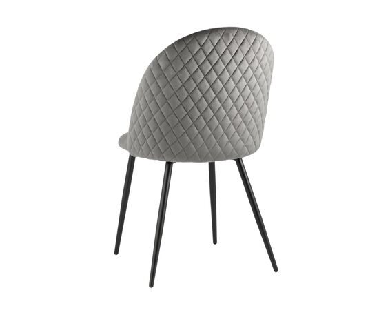 Стул Lilly, stool group НФ-00030854, Основной цвет: Антрацитовый, Ширина: 460, Глубина: 575, Высота: 855, Материал каркаса: Металл, Материал ножек: Металл, Материал обивок: Велюр, Материал сиденья: Велюр, Сидушка цвет: антрацитовый, Цвет каркаса: Черный, Вес: 4,6, Артикул: Lilly HLR-24, изображение 4post-test