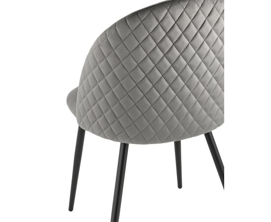 Стул Lilly, stool group НФ-00030854, Основной цвет: Антрацитовый, Ширина: 460, Глубина: 575, Высота: 855, Материал каркаса: Металл, Материал ножек: Металл, Материал обивок: Велюр, Материал сиденья: Велюр, Сидушка цвет: антрацитовый, Цвет каркаса: Черный, Вес: 4,6, Артикул: Lilly HLR-24, изображение 5post-test