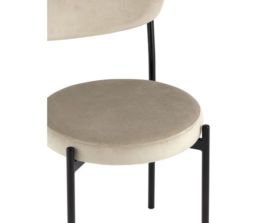 Стул Бриф NEW, stool group НФ-00030867, Основной цвет: Бежевый, Ширина: 470, Глубина: 540, Высота: 820, Материал каркаса: Металл, Материал ножек: Металл, Материал обивок: Велюр, Материал сиденья: Велюр, Сидушка цвет: Бежевый, Цвет каркаса: Черный, Вес: 6,1, Артикул: vd-brief-b5(P), изображение 7post-test