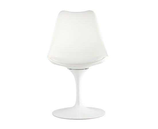 Стул Tulip, stool group НФ-00030862, Основной цвет: Белый, Ширина: 480, Глубина: 430, Высота: 800, Материал каркаса: Металл, Материал ножек: Металл, Материал обивок: Пластик/экокожа, Сидушка цвет: Белый, Цвет каркаса: Белый, Вес: 6,4, Артикул: Y1585 white, изображение 2post-test