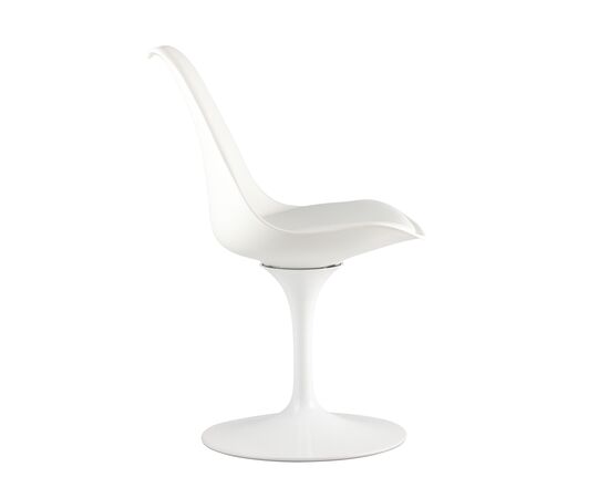 Стул Tulip, stool group НФ-00030862, Основной цвет: Белый, Ширина: 480, Глубина: 430, Высота: 800, Материал каркаса: Металл, Материал ножек: Металл, Материал обивок: Пластик/экокожа, Сидушка цвет: Белый, Цвет каркаса: Белый, Вес: 6,4, Артикул: Y1585 white, изображение 3post-test