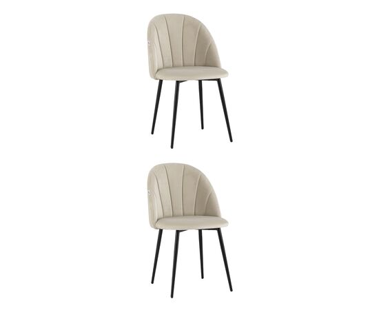 Стул Логан NEW, stool group НФ-00030893, Основной цвет: Бежевый, Ширина: 500, Глубина: 500, Высота: 870, Материал каркаса: Металл, Материал ножек: Металл, Материал обивок: Велюр, Материал сиденья: Велюр, Сидушка цвет: Бежевый, Цвет каркаса: Черный, Вес: 6,8, Артикул: AV_413-Cc-08, изображение 8post-test